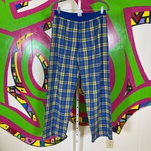 Boxercraft, Blue and Yellow Plaid Flannel Pants. Paw Prints on the butt. Size XL